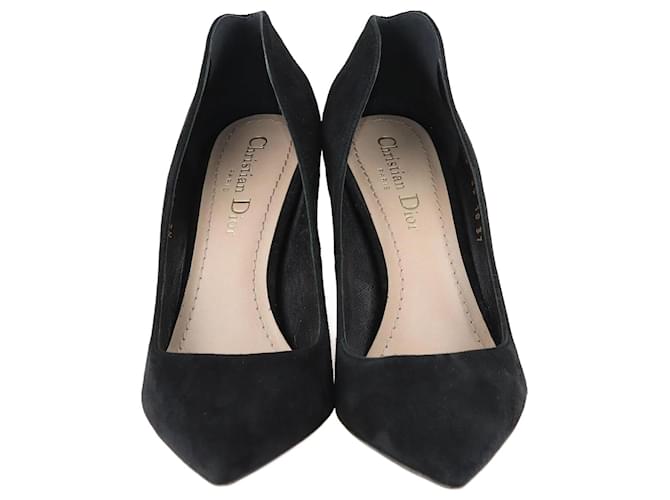 Dior Black Heart Studded Amour Pumps Suede  ref.1243243