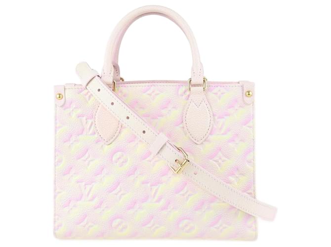 Rosa und gelbe Monogramm-Empreinte Summer Stardust OnTheGo PM-Tasche von Louis Vuitton Pink Leder  ref.1243259
