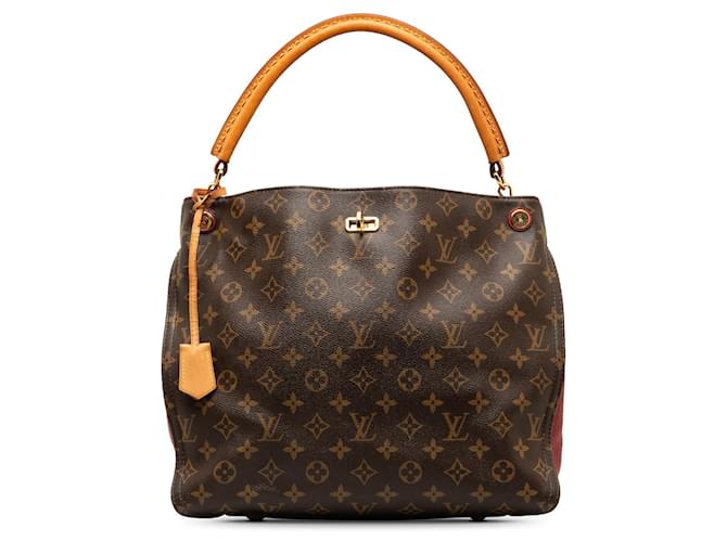 Brown Louis Vuitton Monogram Gaia Hobo Bag Leather  ref.1243291