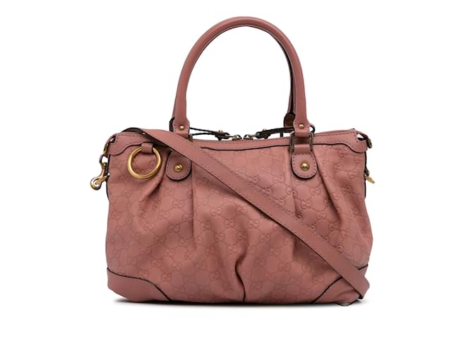 Pink Gucci Guccissima Sukey Satchel Leather  ref.1243319