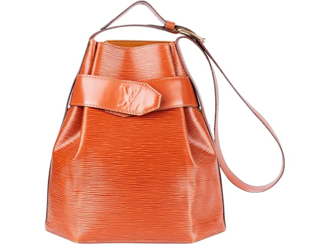 Louis Vuitton Cognac Epi Leather Sac De Paule PM Shoulder Bag Brown Cloth  ref.1243323