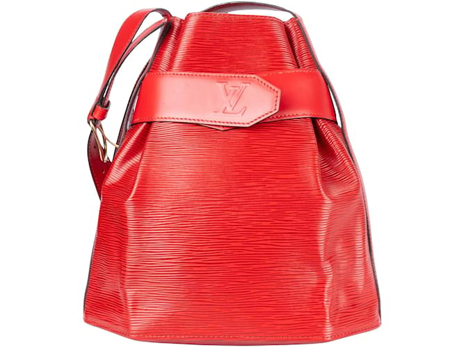 Louis Vuitton Red Epi Leather Sac De Paule PM Shoulder Bag Cloth  ref.1243324