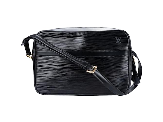 Louis Vuitton Louis Vuiton Noir Epi Leather Trocadero 28 Crossbody Bag Black Cloth  ref.1243330
