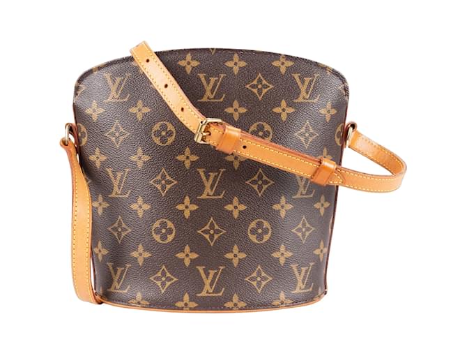 Louis Vuitton Canvas Monogram Drouot Crossbody Bag Brown Cloth  ref.1243332