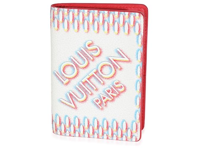 Louis Vuitton Red White Blue Leather Damier Spray Pocket Organizer Multiple colors Yellow  ref.1243354