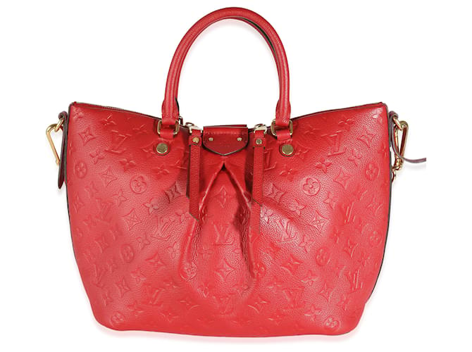 Louis Vuitton Cherry Red Monogram Empreinte Mazarine MM Leather  ref.1243358