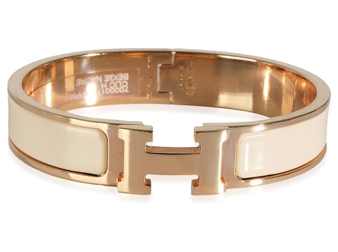 Bracelet Hermès Clic H en Plaqué Or  ref.1243378