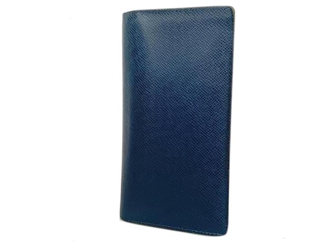 Louis Vuitton Brazza Blue Leather  ref.1243423