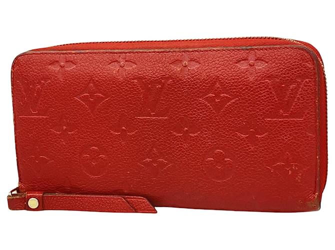 Louis Vuitton Zippy Red Leather  ref.1243492