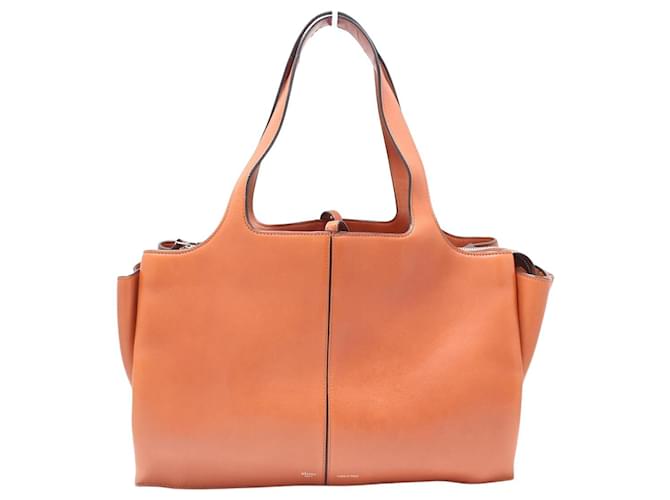 Céline Tri-Fold Orange Leather  ref.1243493