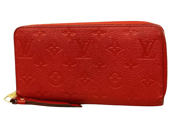 Louis Vuitton Portefeuille zippy Red Leather  ref.1243517
