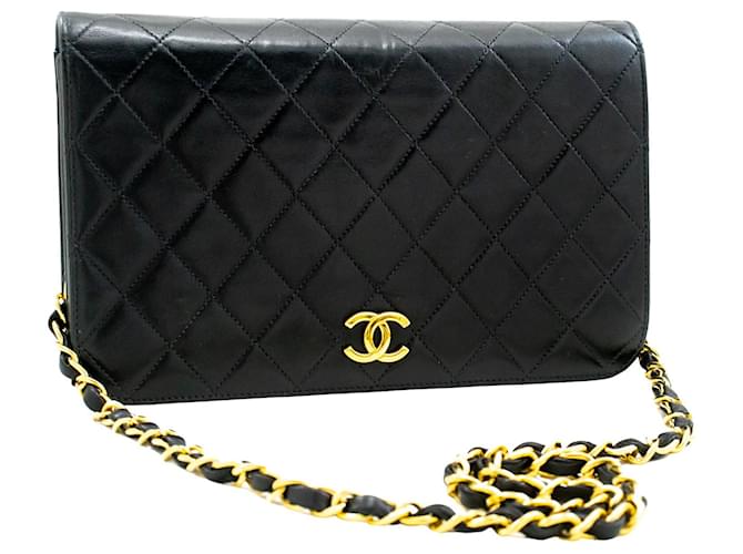 Timeless Chanel Full Flap Preto Couro  ref.1243527