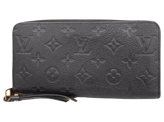 Louis Vuitton Zippy Wallet Cuir Noir  ref.1243542