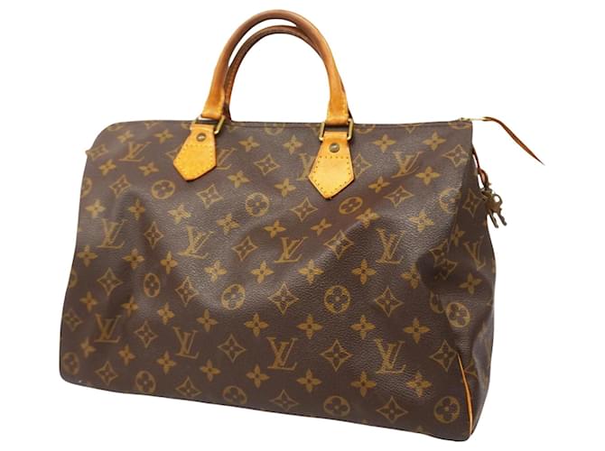 Louis Vuitton Speedy 35 Brown Cloth  ref.1243571