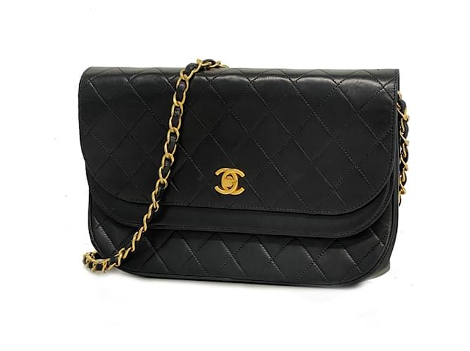 Classique Chanel Matelassé Cuir Noir  ref.1243579