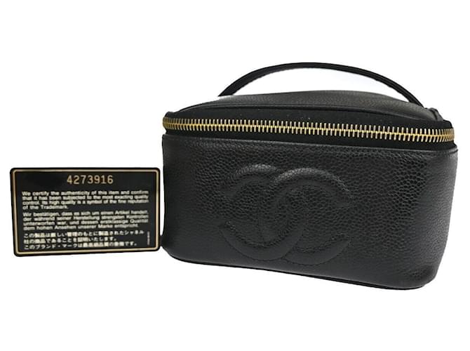 Chanel Vanity Black Leather  ref.1243596
