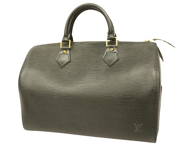 Louis Vuitton Speedy 30 Negro Cuero  ref.1243632