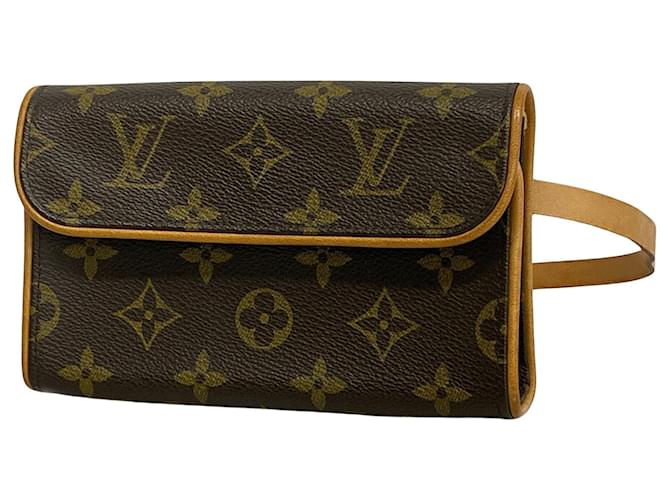 Louis Vuitton Pochette Florentine Brown Cloth  ref.1243673