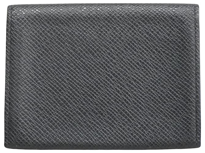 Louis Vuitton Enveloppe Visitenkarte Schwarz Leder  ref.1243701