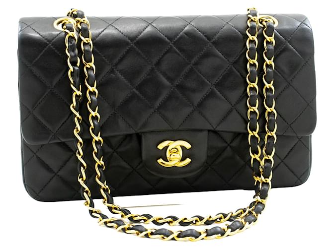Timeless Chanel lined Flap Black Leather  ref.1243725