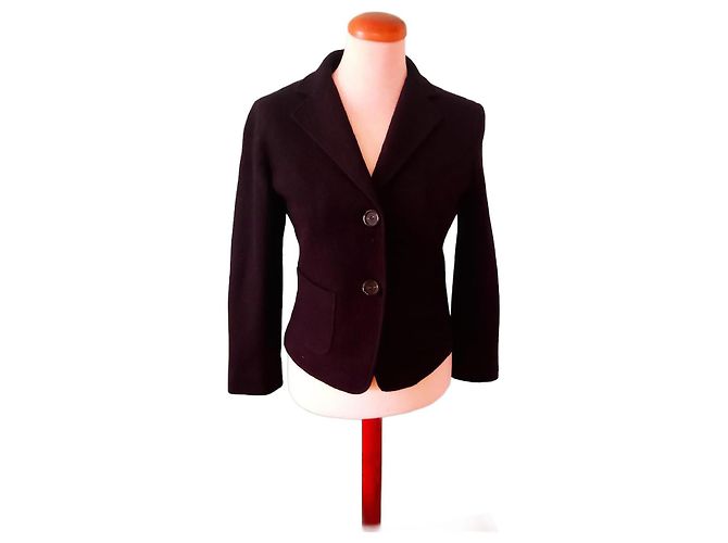 Marella Black Wool Fitted Blazer