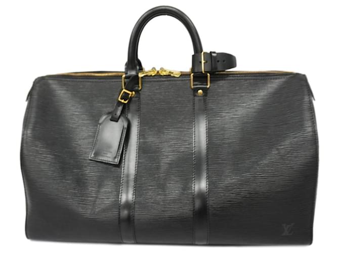 Louis Vuitton Keepall 45 Black Leather  ref.1243738