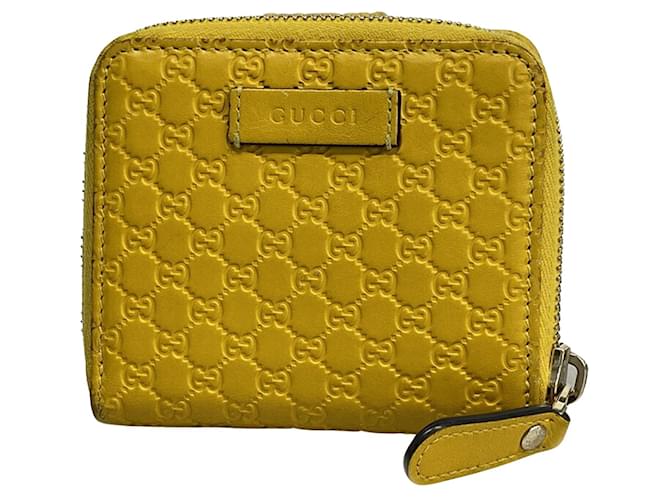 Gucci Micro Guccissima Yellow Leather  ref.1243759