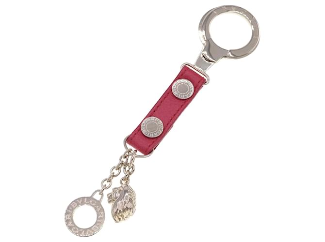 Bulgari Porte clés Red Leather  ref.1243850
