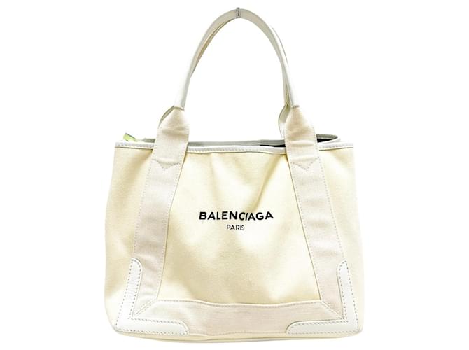 Balenciaga Navy Cabas Cream Cloth  ref.1243864