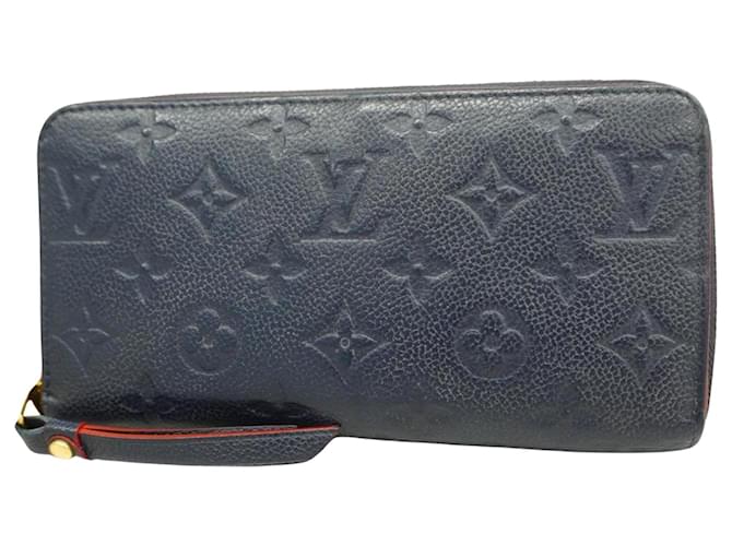 Louis Vuitton Portefeuille zippy Navy blue Leather  ref.1243894