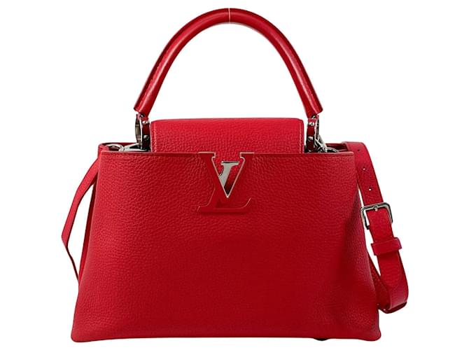 Louis Vuitton Capucines Rosso Pelle  ref.1243971
