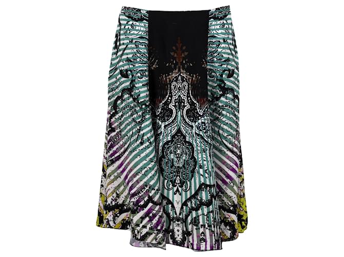 Etro Printed Knee-Length Skirt in Multicolor Viscose Multiple colors Cellulose fibre  ref.1244026