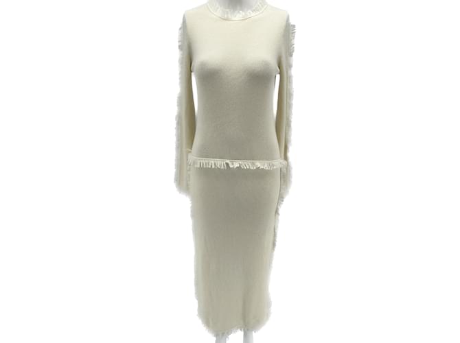 Autre Marque LISA YANG Robes T.0-5 1 cashmere Cachemire Blanc  ref.1244131