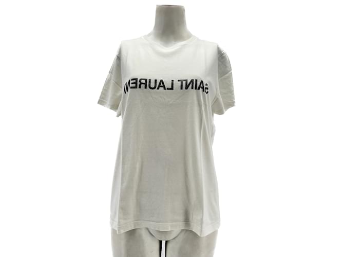 T-shirts SAINT LAURENT.International S Coton Blanc  ref.1244147