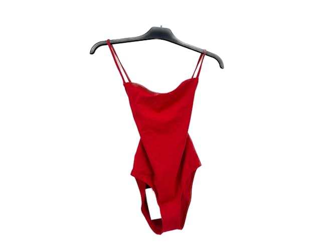 Autre Marque HER LINE  Swimwear T.fr 36 polyester Red  ref.1244166