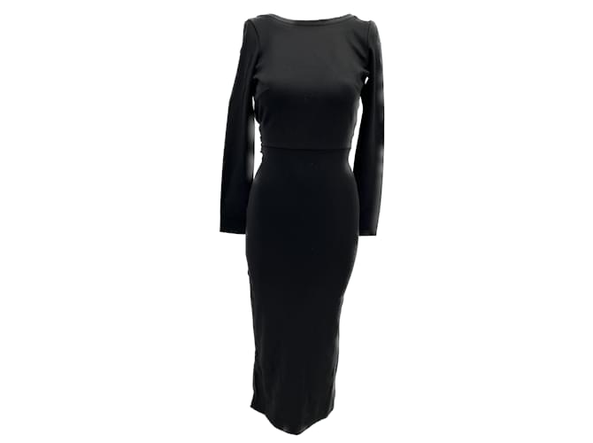 Autre Marque NON SIGNE / UNSIGNED  Dresses T.International S Viscose Black  ref.1244177