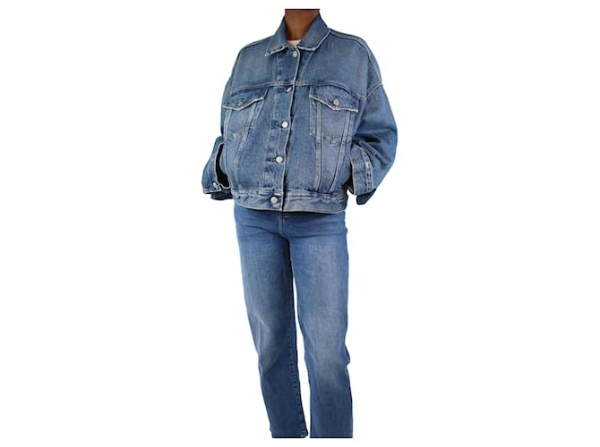Acne Blaue Jeansjacke mit entspannter Passform – Größe UK 6 Baumwolle  ref.1244203