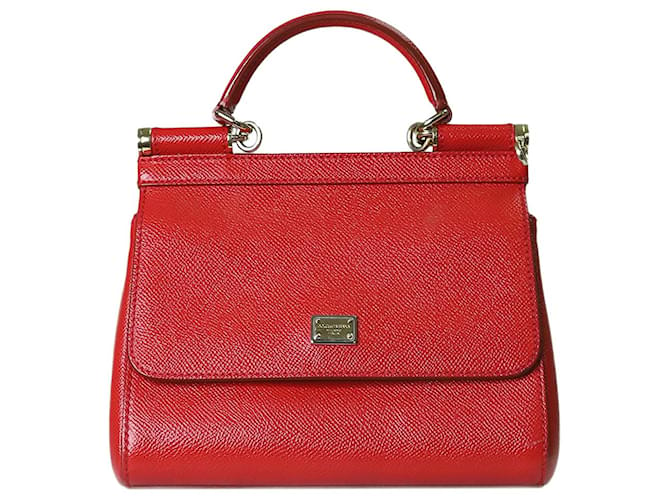 Dolce & Gabbana Red Sicily leather bag  ref.1244211