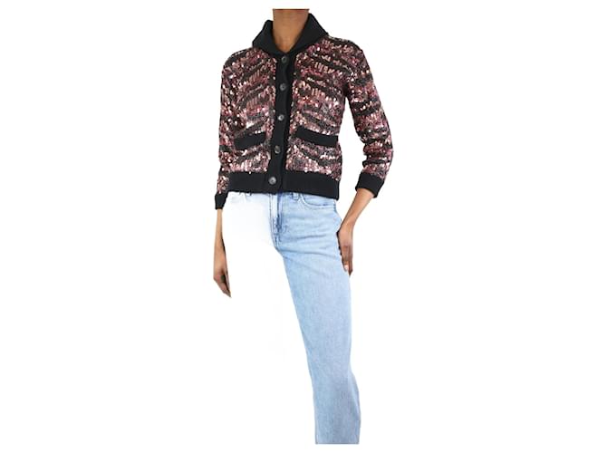Gucci Giacca in maglia con paillettes multicolori - taglia UK 8 Multicolore Cotone  ref.1244221