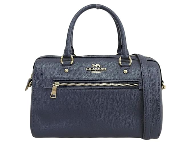Coach Navy blue Leather  ref.1244304