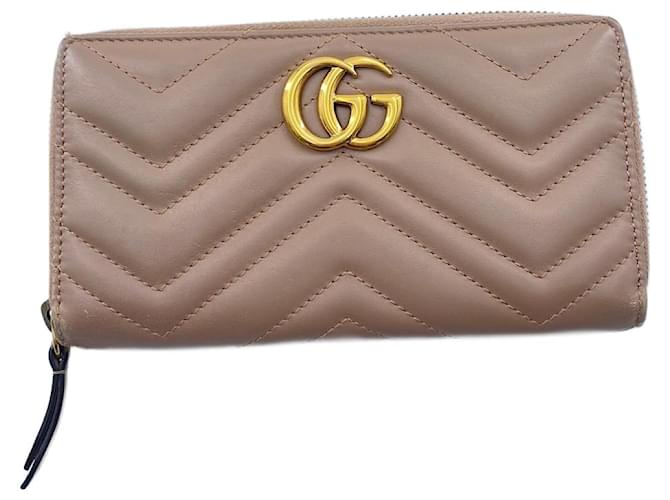 GUCCI MARMONT Bege Couro  ref.1244335