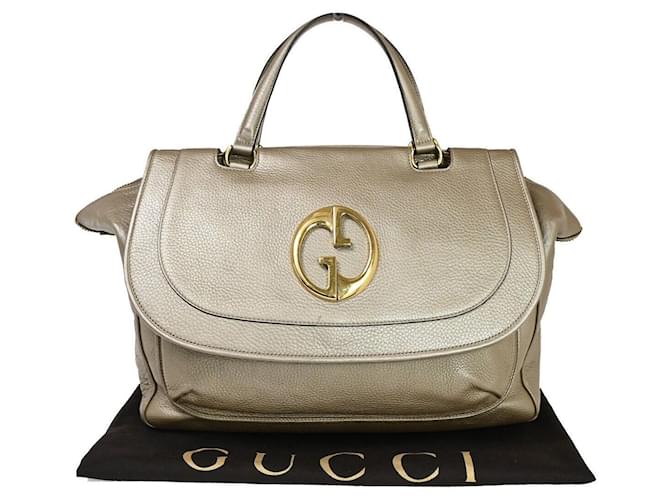Gucci Double G Golden Leather  ref.1244365