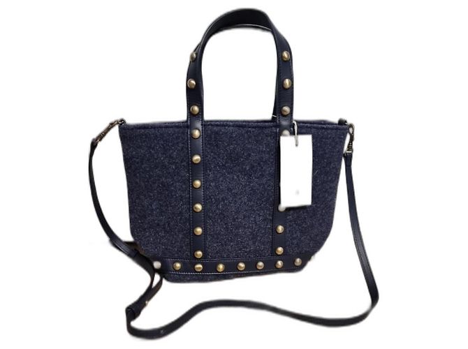 Bolso cabas Vanessa Bruno azul de lana