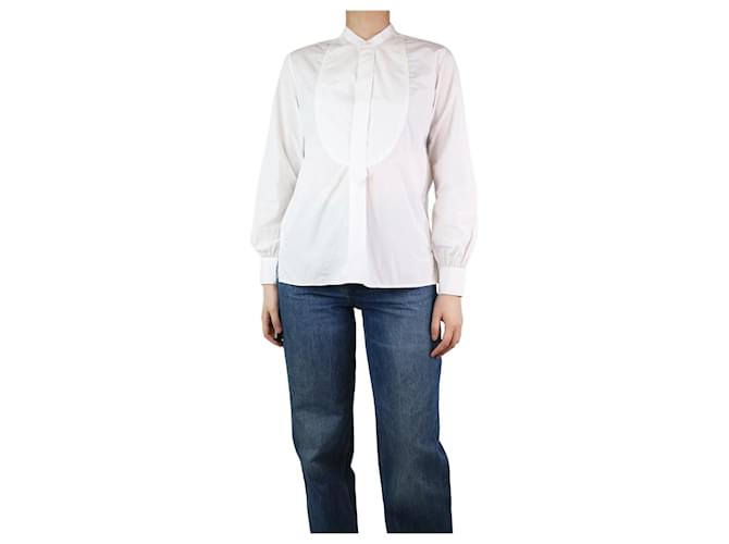 Autre Marque White cotton button-up shirt - size M  ref.1244502