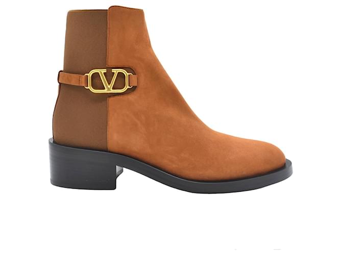Valentino Garavani boots Brown Leather  ref.1244538