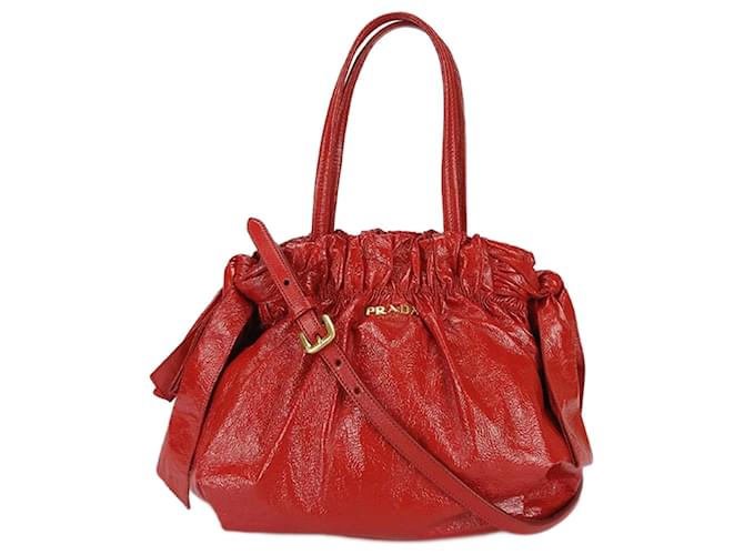 Prada - Rosso Pelle verniciata  ref.1244577