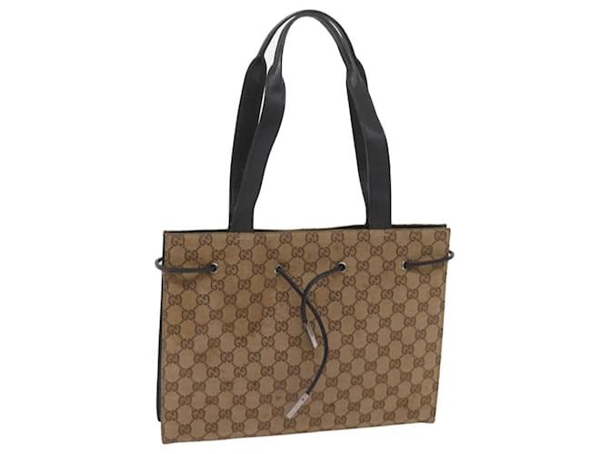 GUCCI GG Lona Tote Bag Bege 0021053 Auth yk10540  ref.1244654