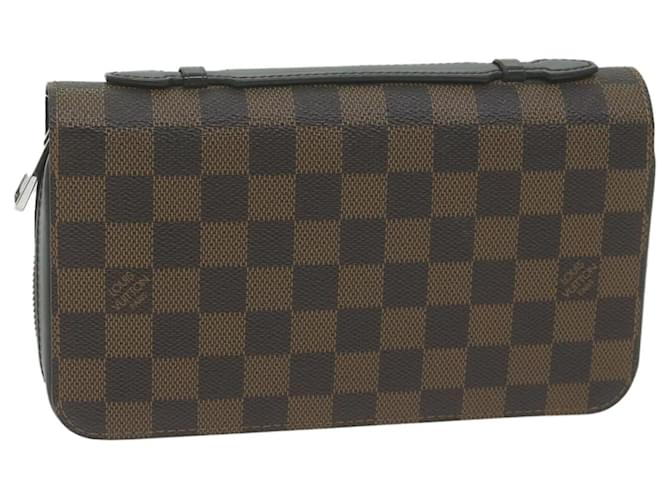 LOUIS VUITTON Damier Ebene Zippy XL Wallet N63284 LV Auth am5772  ref.1244675