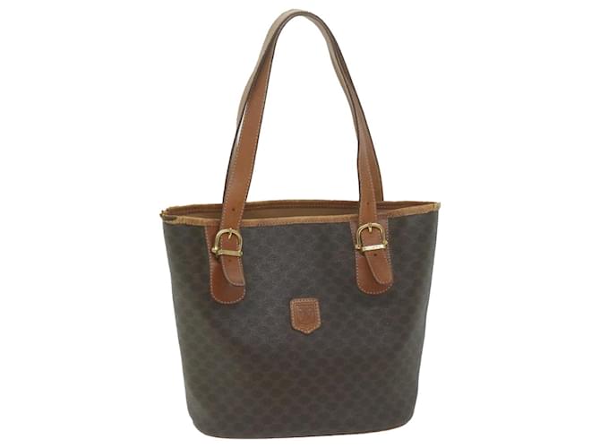 Céline CELINE Macadam Canvas Tote Bag PVC Brown Auth yk10484  ref.1244685