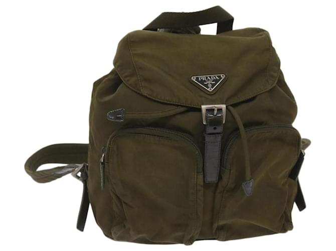 PRADA Backpack Nylon Khaki Auth 65700  ref.1244686